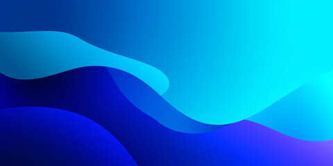 Fototapeta premium Blue wavy background with smooth transitions