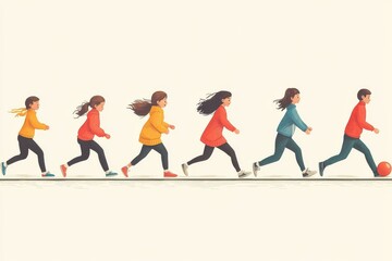 Children joyfully playing together outdoors in vibrant seasonal clothing