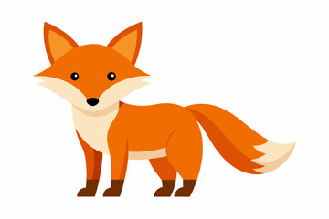 Obraz premium fox cartoon isolated on white