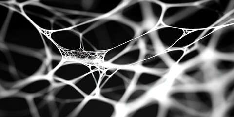 Intricate silk spiderweb with creepy vibe