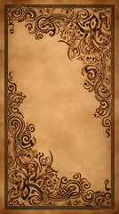 Obraz premium Antique Ornate Brown Frame Design