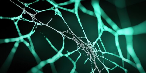 Intricate silk spiderweb with creepy vibe