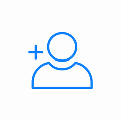 add user icon sign vector
