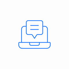 computer talk icon sign vector