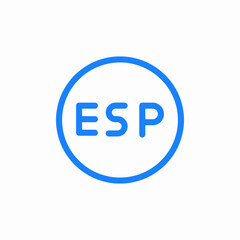 esp circle icon sign vector