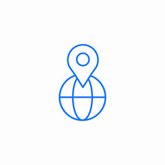 world location icon sign vector