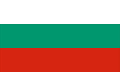 The flag of Bulgaria, with accurate proportions and colors. Vector image.