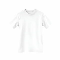 Blank White T Shirt Front Mockup Isolated on Clean Background