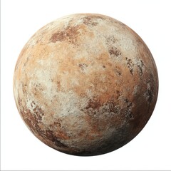 A detailed image of pluto showing its surface features and coloration