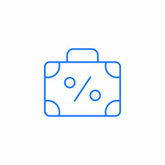 discount bag icon sign vector