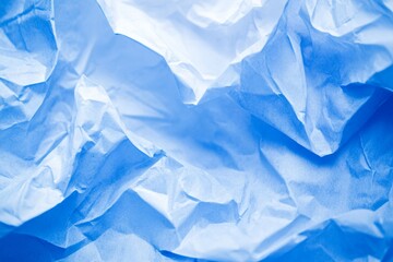 Obraz premium Crumpled blue paper texture