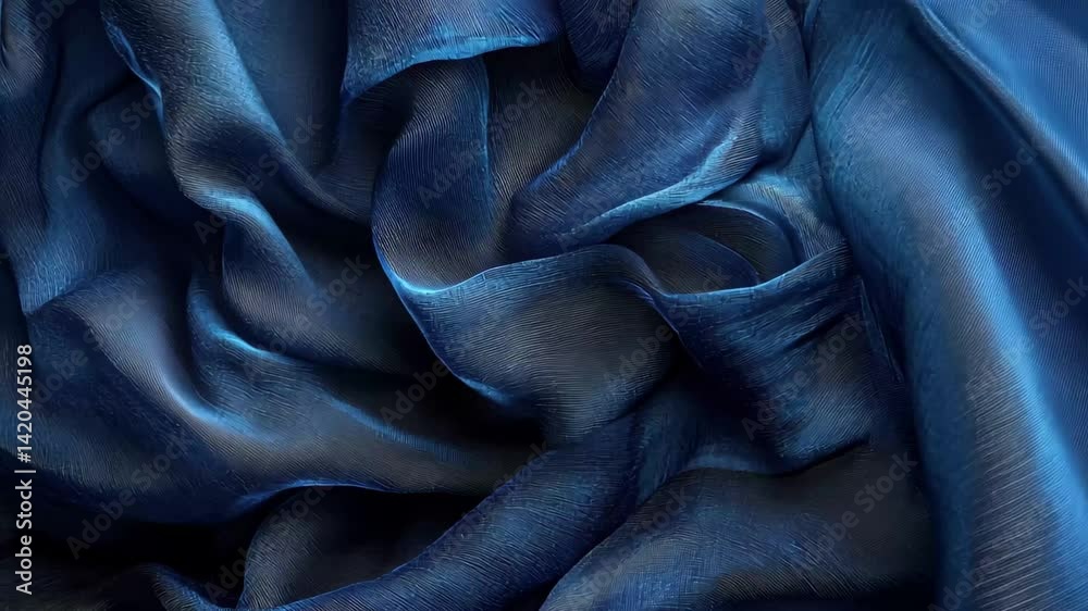 Leinwandbilder dark blue soft gradation abstract background with flowing textures creating a serene atmosphere, dar