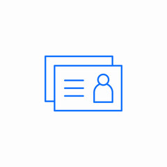user cards icon sign vector