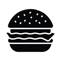 veggie burger stencil icon silhouette vector illustration