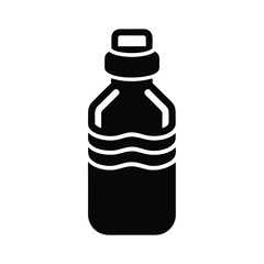 water bottle icon silhouette vector illustration
