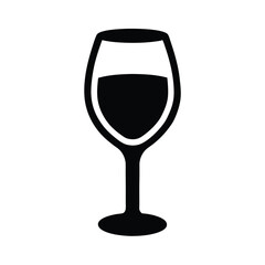wine glass stencil icon silhouette vector illustration