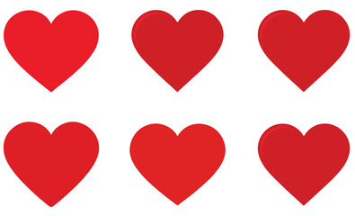 Solid Red Heart Shape Minimalistic Design