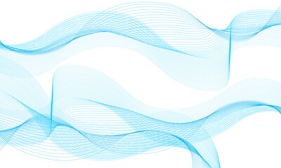 Abstract blue wave lines background