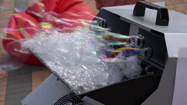 Electrical bubble making blower machine for party events for fun trick