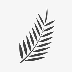 Obraz premium Palm sunday concept. Branch of palm glyph icon. Vector illustration