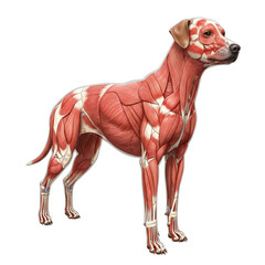 Canine Musculature Anatomy. clipart isolated on transparent background