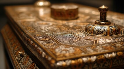 Ornate decorative writing box