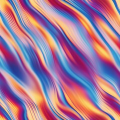 Naklejka premium Seamless vibrant abstract background featuring flowing waves of colors including blue, orange, and purple. The design creates a sense of movement and fluidity, ideal for modern.