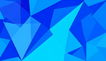 Obraz premium Blue Geometric Abstract Background with Sharp Triangles and Shapes