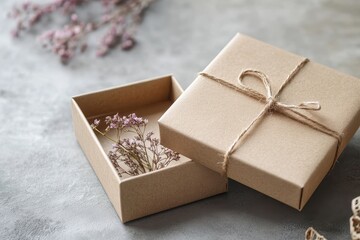 Unwrapped Gift Box with Open Lid: Ideal for Holiday Celebrations, Christmas & Valentine's Day