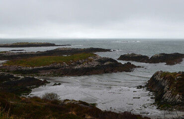 Shallow Tide Pools Along the Coast in Ireland