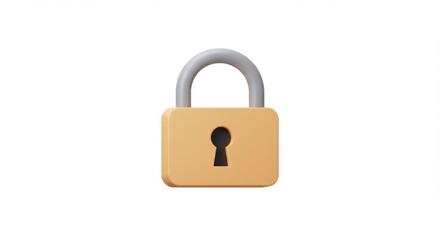 Naklejka premium Golden padlock illustration for security and protection