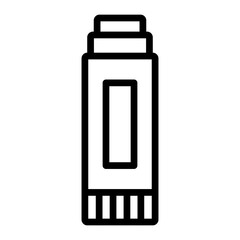 Glue Stick Line Icon Design