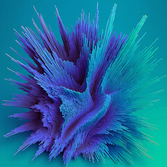 Obraz premium 3d render of abstract detailed shape. Dynamic futuristic background best design