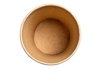 Empty Kraft Container: An Abstract Exploration of Sustainable Packaging and the Potential for Culinary Creations, from Soups to Ice Cream.
