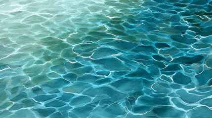 Obraz premium Hand painted ocean ripples on watercolor paper