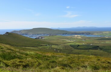 Paysage sur la Skellig Road dans l'Anneau du Kerry en Irlande