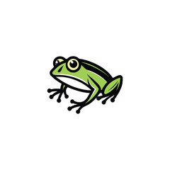Obraz premium Frog Logo Illustration for Branding in Illustrator