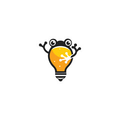 Fototapeta premium Frog Idea Logo Designed in Illustrator