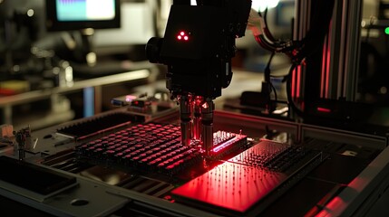 Automated Electronic Circuit Board Assembly Process in a Modern Factory