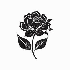 Obraz premium elegant silhouette of a flower illustration