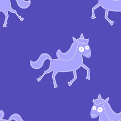 Christmas animals seamless horse pattern for wrapping paper and fabrics