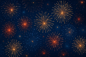 祝祭を彩る花火模様 - デザインに使える背景素材