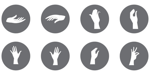 Hand icon vector. hand vector icon, palm