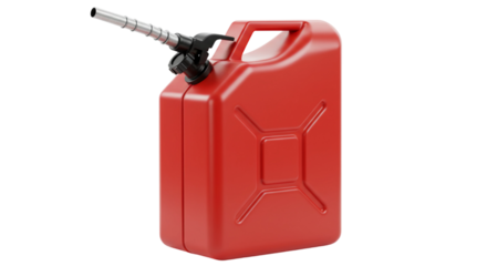 gasoline canister on white background