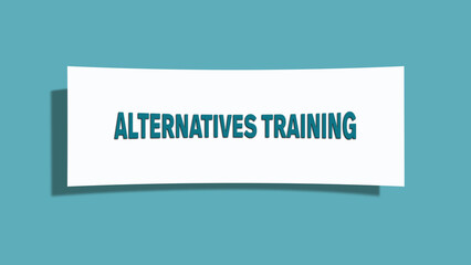 Alternatives Training (Alternative training) - A card isolated on light green background.