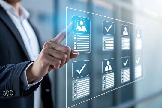 Recruitment and candidate selection process showcasing HR professionals using digital tools to evaluate talent and identify career opportunities, ensuring workforce success and organizational growth.