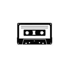 Cassette Tape Illustration Vintage Retro Audio Technology Music Black And White