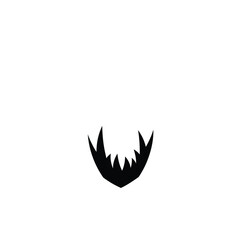 Abstract Minimalist Black Spiky Shape Illustration On White Background Vector Graphic