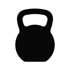 Kettlebell Silhouette For Fitness And Strength Training In Gym Black Isolated
