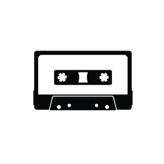 Retro Audio Cassette Tape Vector Illustration On Isolated White Background